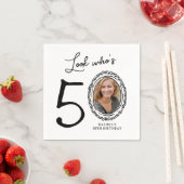 Look Who's Fifiture Photo 50誕生日 スタンダードカクテルナプキン (インサイチュ)