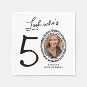 Look Who's Fifiture Photo 50誕生日 スタンダードカクテルナプキン (正面)