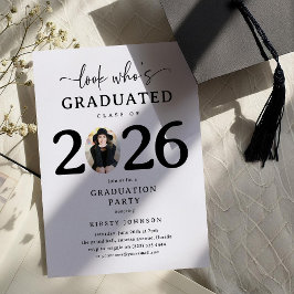 Look Who's Graduated 2026 Graduation Party 招待状