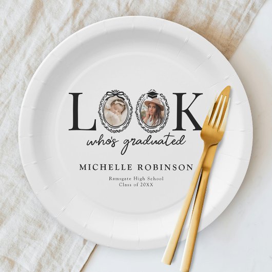 Look Who's Graduated Photo Graduation Party ペーパープレート