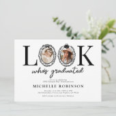 Look Whos Graduated Photo Graduation Party 招待状 (スタンド正面)