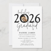 Look who's Graduated Photo Graduation Party 招待状 (正面)