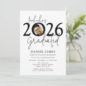 Look who's Graduated Photo Graduation Party 招待状 (スタンド正面)