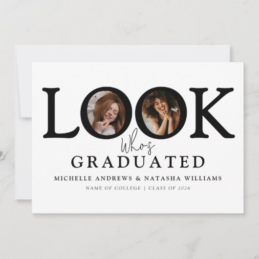 Look Who's Graduated Photo Joint Graduation 案内状 (正面)