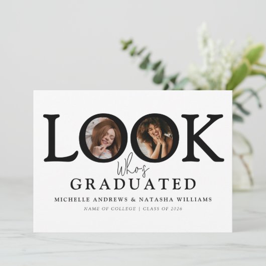 Look Who's Graduated Photo Joint Graduation 案内状 (スタンド正面)