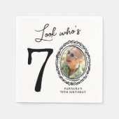 Look Who's Hotel 70誕生日 スタンダードカクテルナプキン (正面)