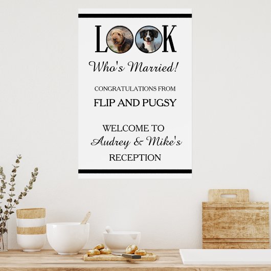 Look Who's Married Dog or Pets Photo ポスター (キッチン)