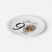 Look Who's Nighty写真90誕生日 ペーパープレート (アングル)