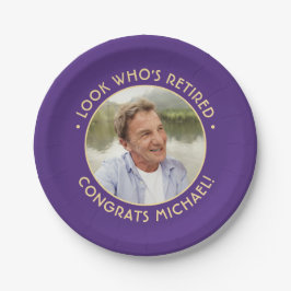 Look Who's Purple 退職した Retirementパーティー写真 ペーパープレート