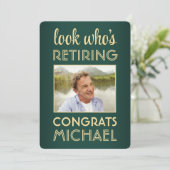 Look Who's Retaining Green Retirementパーティー写真 招待状 (スタンド正面)
