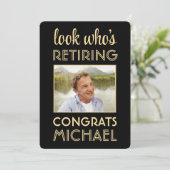 Look Who's Retive Black & Photo Retirement 招待状 (スタンド正面)