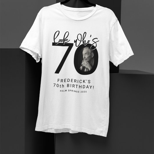 Look who's Seventy | Photo 70th Birthday Tシャツ