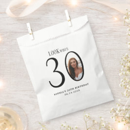 Look Who's Thirty Minimal Photo 30th Birthday フェイバーバッグ