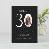 Look Who's Thirty Minimal Photo 30th Birthday 招待状 (スタンド正面)
