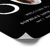 Look Who's Thirty Photo 30th Birthday Welcome Sign ポスター (角)