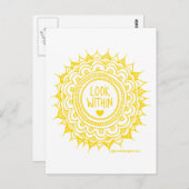 Look Within Mandala Postcards金ゴールド ポストカード (正面/裏面)