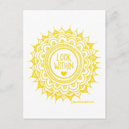 Look Within Mandala Postcards金ゴールド ポストカード