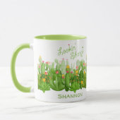 Lookinのパーソナライズな鋭い砂漠のサボテンの花| マグカップ (左)