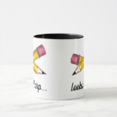 Lookin' Sharp Yellow #2 Pencil School 書's マグカップ (中央)