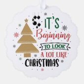 Looking a lot like Christmas オーナメントカード (裏面)