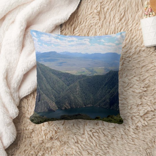 Looking Down At The Gunnison River クッション (ブランケット)