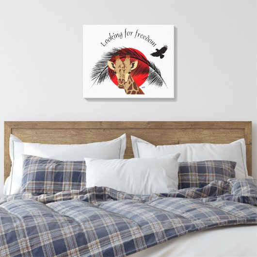 Looking for freedom キャンバスプリント (インサイチュ (寝室))