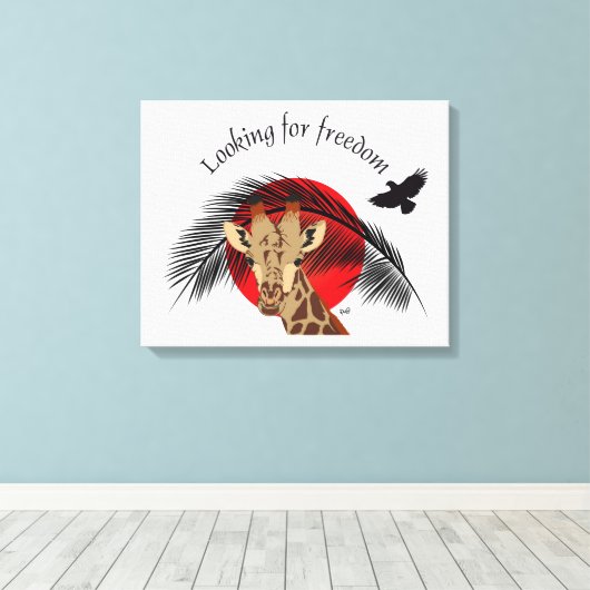 Looking for freedom キャンバスプリント (インサイチュ (ウッドフロア))