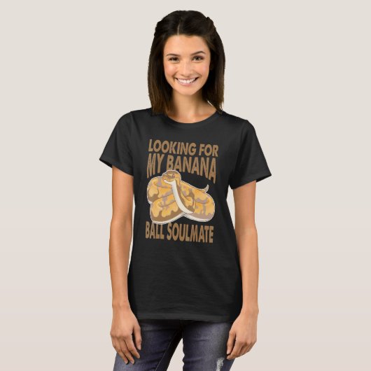 Looking For My Banana Ball Soulmate   Python Snake Tシャツ (正面フル)
