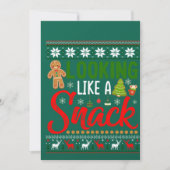 Looking Like A Snack Funny Christmas Cookie Ugly 招待状 (正面)