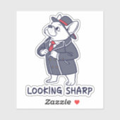 Looking Sharp Dapper French Bulldog Funny Laptop S シール (シート)