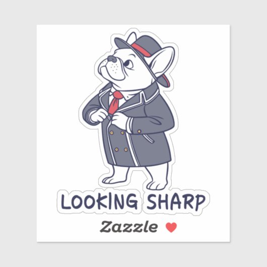 Looking Sharp Dapper French Bulldog Funny Laptop S シール (シート)