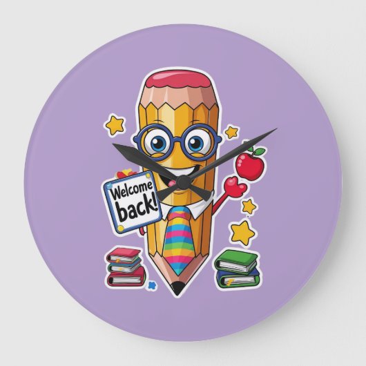 Looking Sharp – Welcome Back! ラージ壁時計 (正面)