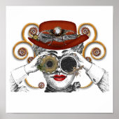 looking steampunked steampunk dude ポスター (正面)