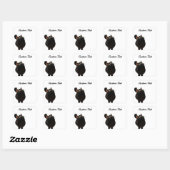 Looking Up Cat -4 | Personalized Custom Text スクエアシール (シート)