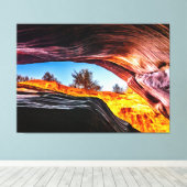 Looking Up in Peekaboo Canyon キャンバスプリント (インサイチュ (ウッドフロア))