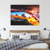 Looking Up in Peekaboo Canyon キャンバスプリント (インサイチュ (寝室))