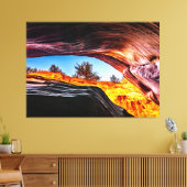 Looking Up in Peekaboo Canyon キャンバスプリント (インサイチュ (リビング))