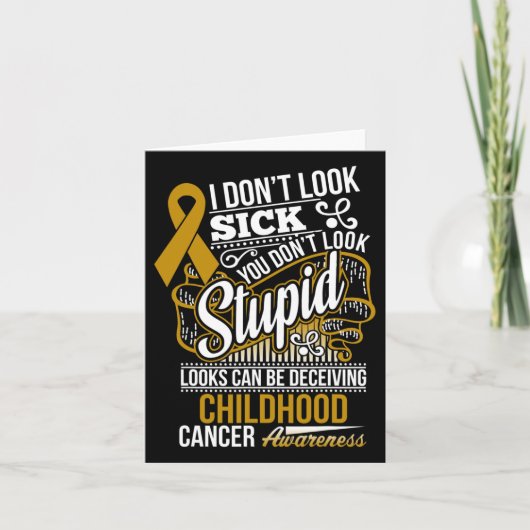 Looks Can Be Deceiving Childhood Cancer Awareness  カード (正面)