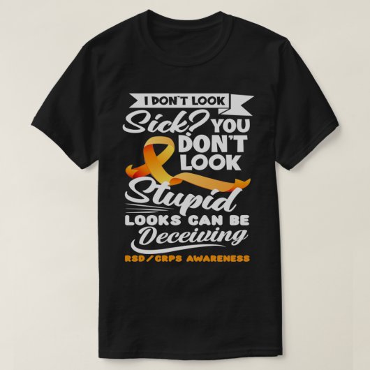 Looks Can Be Deceiving Orange Ribbon RSD CRPS Awar Tシャツ (デザイン正面)