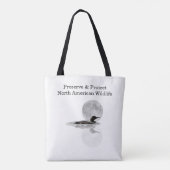 Loonは月明かりのトートバッグで泳ぐII トートバッグ (裏面)