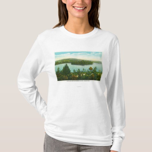 loon湖およびBlythewoodの島の眺め Tシャツ (正面)