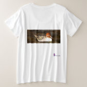 Loon and Pintail by GStuller プラスサイズTシャツ (デザイン裏面)