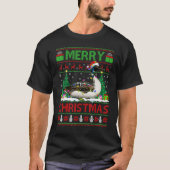 Loon Bird   Xmas Tree Lights Ugly Santa Loon Chris Tシャツ (正面)