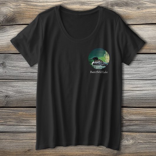 Loon Family Butterfield Lake プラスサイズTシャツ