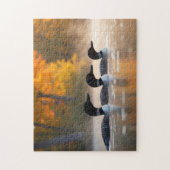 Loon Family in Autumn ジグソーパズル (縦)