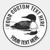 Loon Iconロゴカスタム1.5" ラウンドシール (正面)