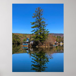 Loon Island Reflection - Newfound Lake ポスター