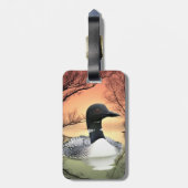 Loon Lake Loon Reflections Call Of The Loon ラゲッジタグ (裏面縦)