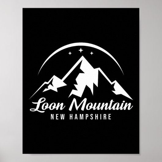 Loon Mountain New Hampshire Ski Resort Skiing Snow ポスター (正面)