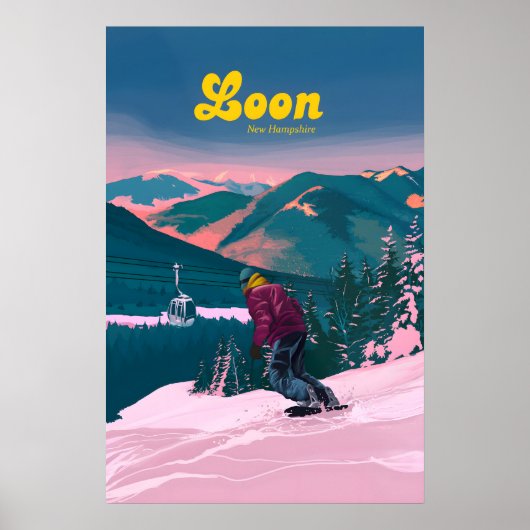 Loon Mountain Ski Resort New Hampshire ポスター (正面)